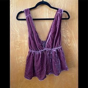 Free People velvet tiny top XS